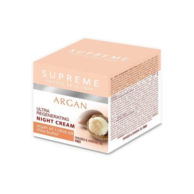 Supreme Argan Ultra Regenerating Night Cream Argan Oil Olive Oil Shea Butter 50 Ml