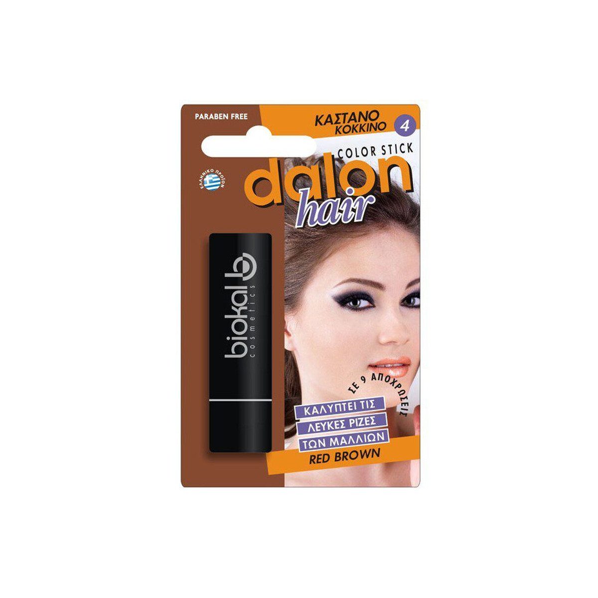 Dalon Color Hair Stick 4 Καστανό Κόκκινο 4.5gr
