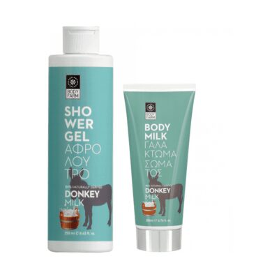 Body farm Set Donkey Milk Body Milk 200ml & Shower Gel 250ml