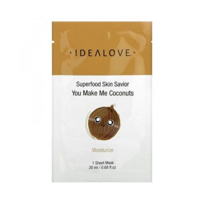 Idealove, Superfood Skin Savior, You Make Me Coconuts, 1 Beauty Sheet Mask, 0.68 fl oz (20 ml)
