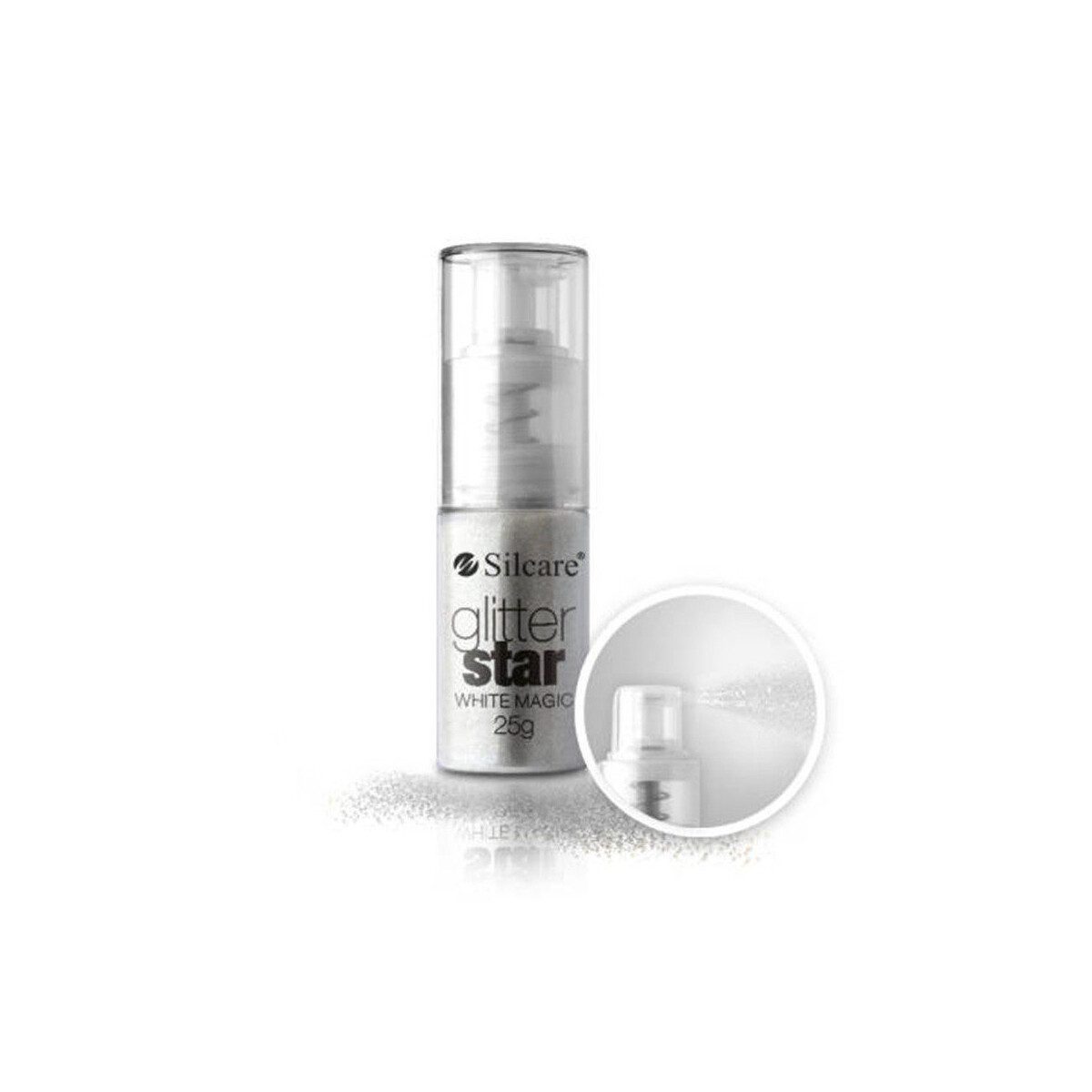Silcare - Γκλίτερ σε μπουκάλι αντλίας -white magic - 25 γραμμάρια