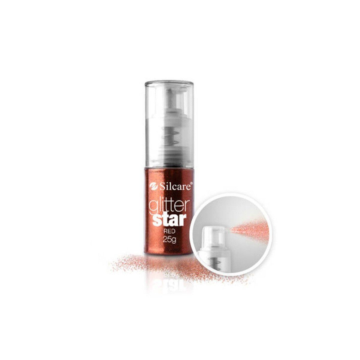 Silcare - Γκλίτερ σε μπουκάλι αντλίας -red- 25 γραμμάρια