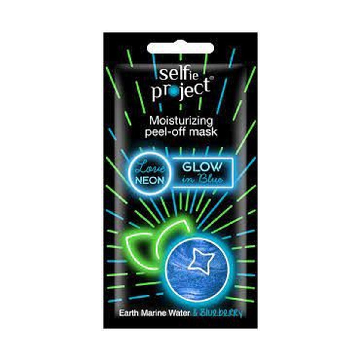 Selfie Project Moisturising Neon Peel-Off Mask GlowInBlue