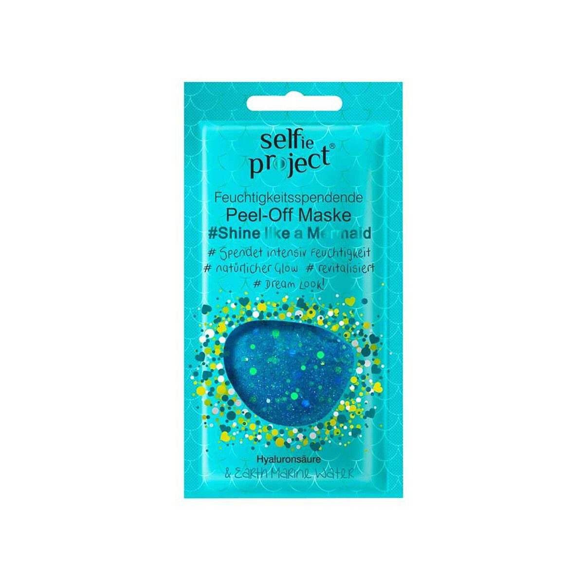 SELFIE PROJECT Eye Pads With Blue Glitter Eye Love U