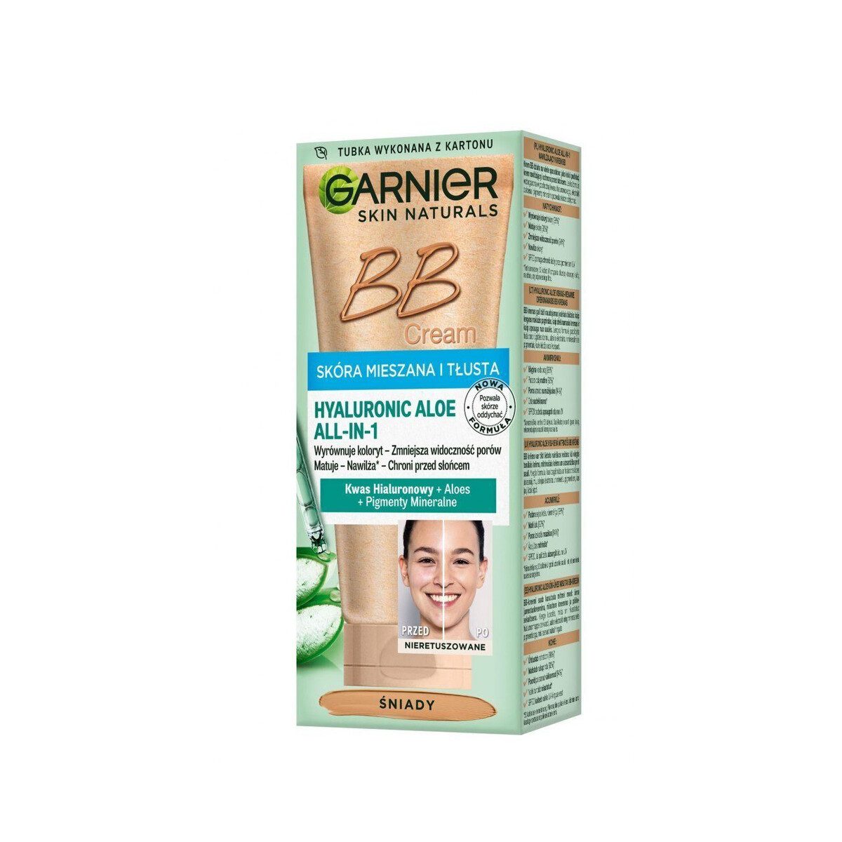 Garnier BB Ενυδατική Κρέμα Προσώπου Ημέρας με SPF20 για Μικτές Επιδερμίδες με Aloe Vera 50ml MEDIUM