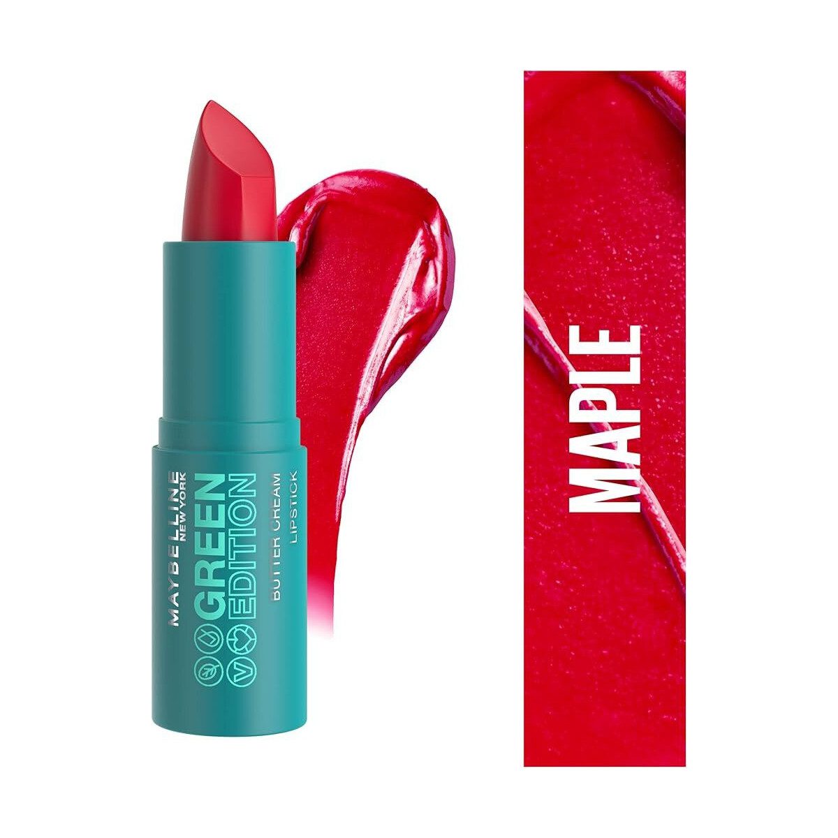 Maybelline New York Green Edition Buttercream Lipstick 004 Maple, 3.4 g