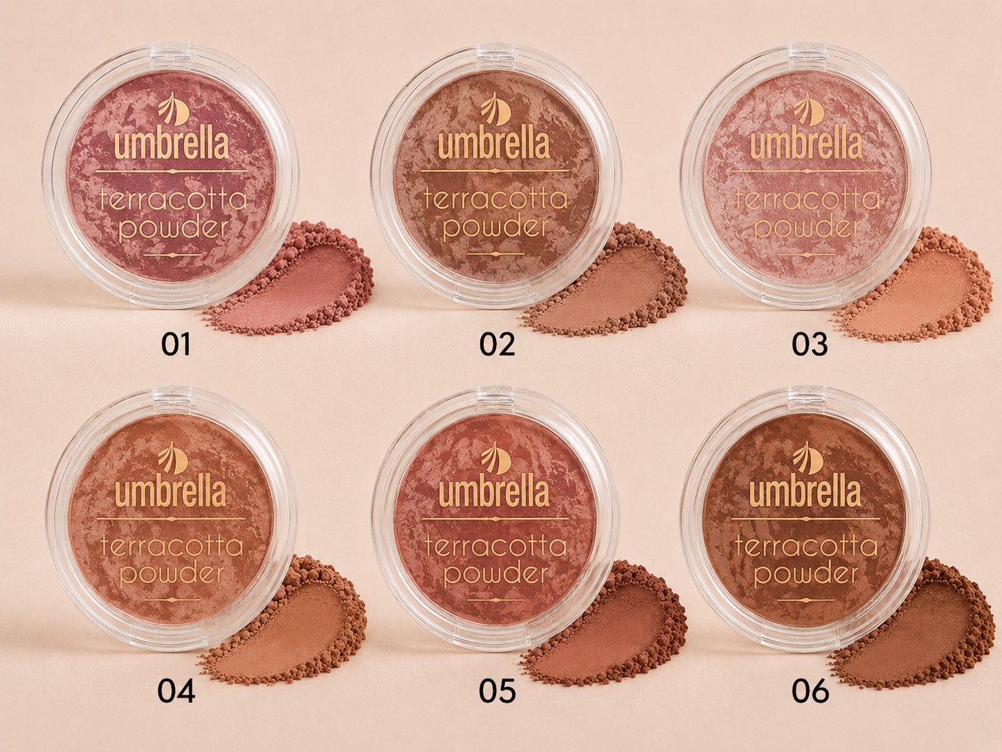 Umbrella Marble Collection Terracotta – Compact Bronzing Powder