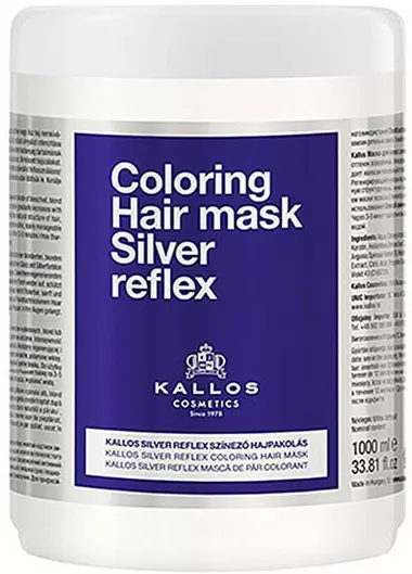 Kallos Cosmetics Coloring Hair Mask Silver Reflex 1000ml