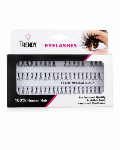Trendy Eyelashes Flare Medium Black – Βλεφαρίδες σε Τουφάκια